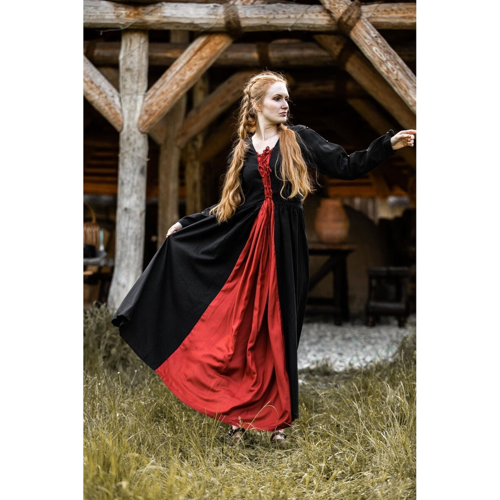 Imagen del producto Vestido medieval Medusa negro-rojo