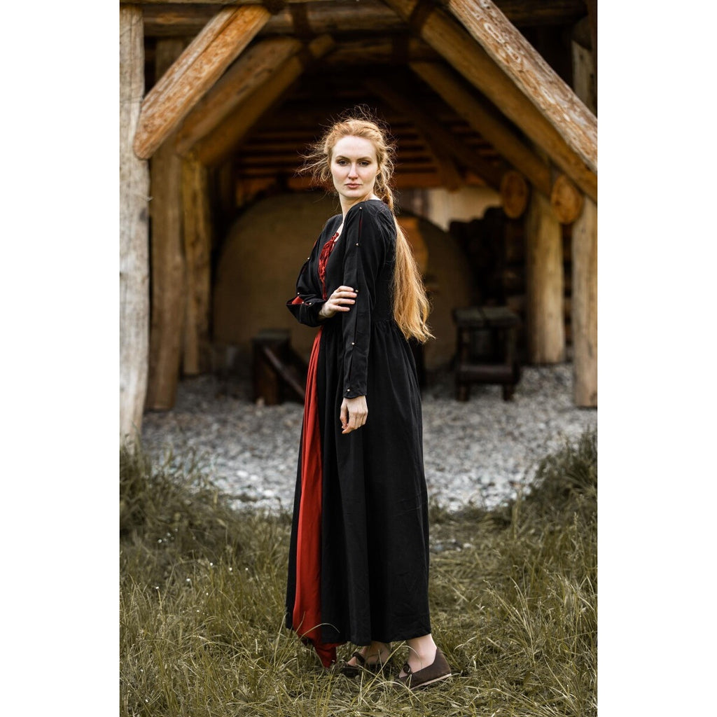 Imagen del producto Vestido medieval Medusa negro-rojo