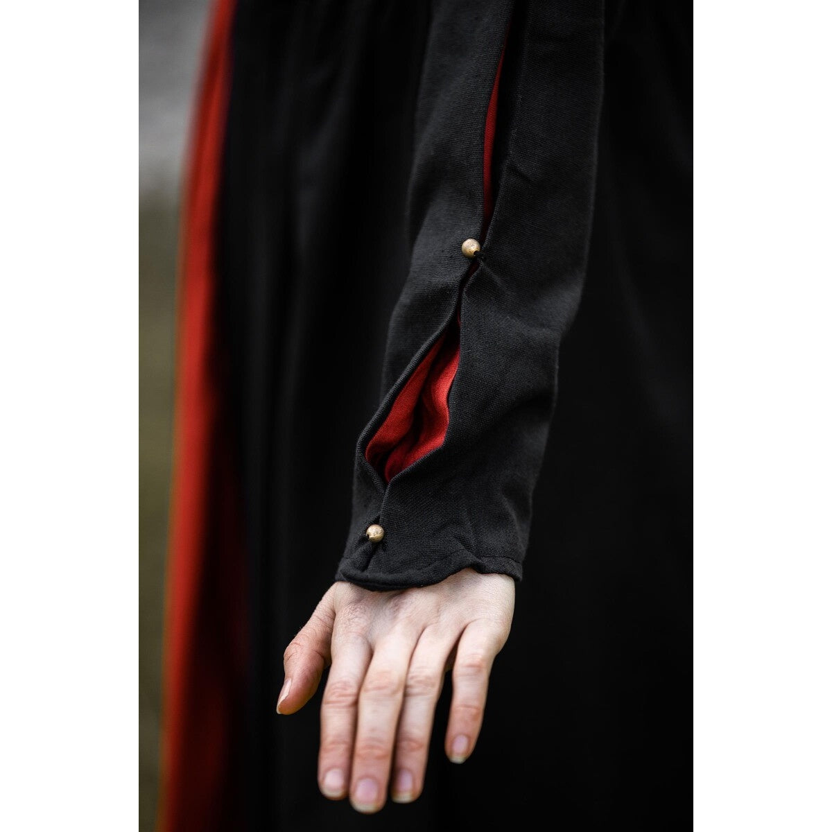 Imagen del producto Vestido medieval Medusa negro-rojo