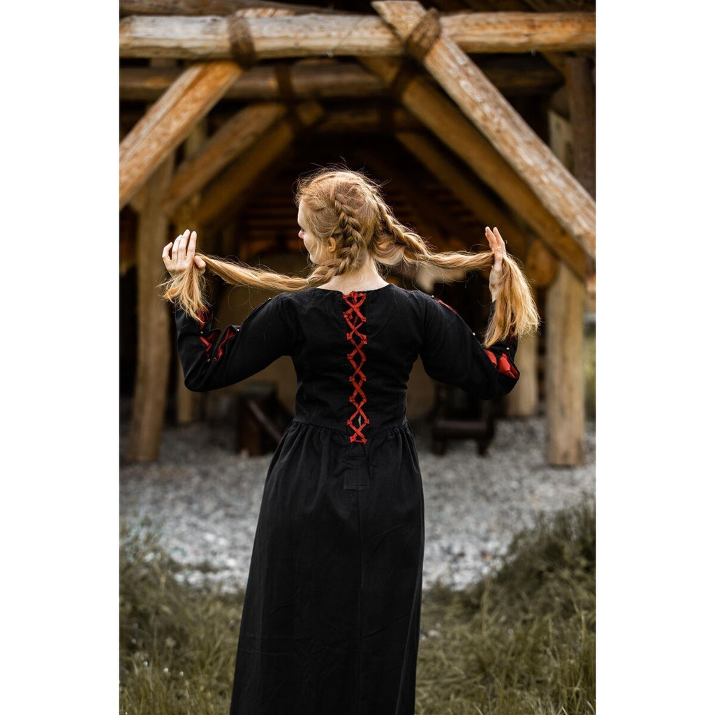 Imagen del producto Vestido medieval Medusa negro-rojo