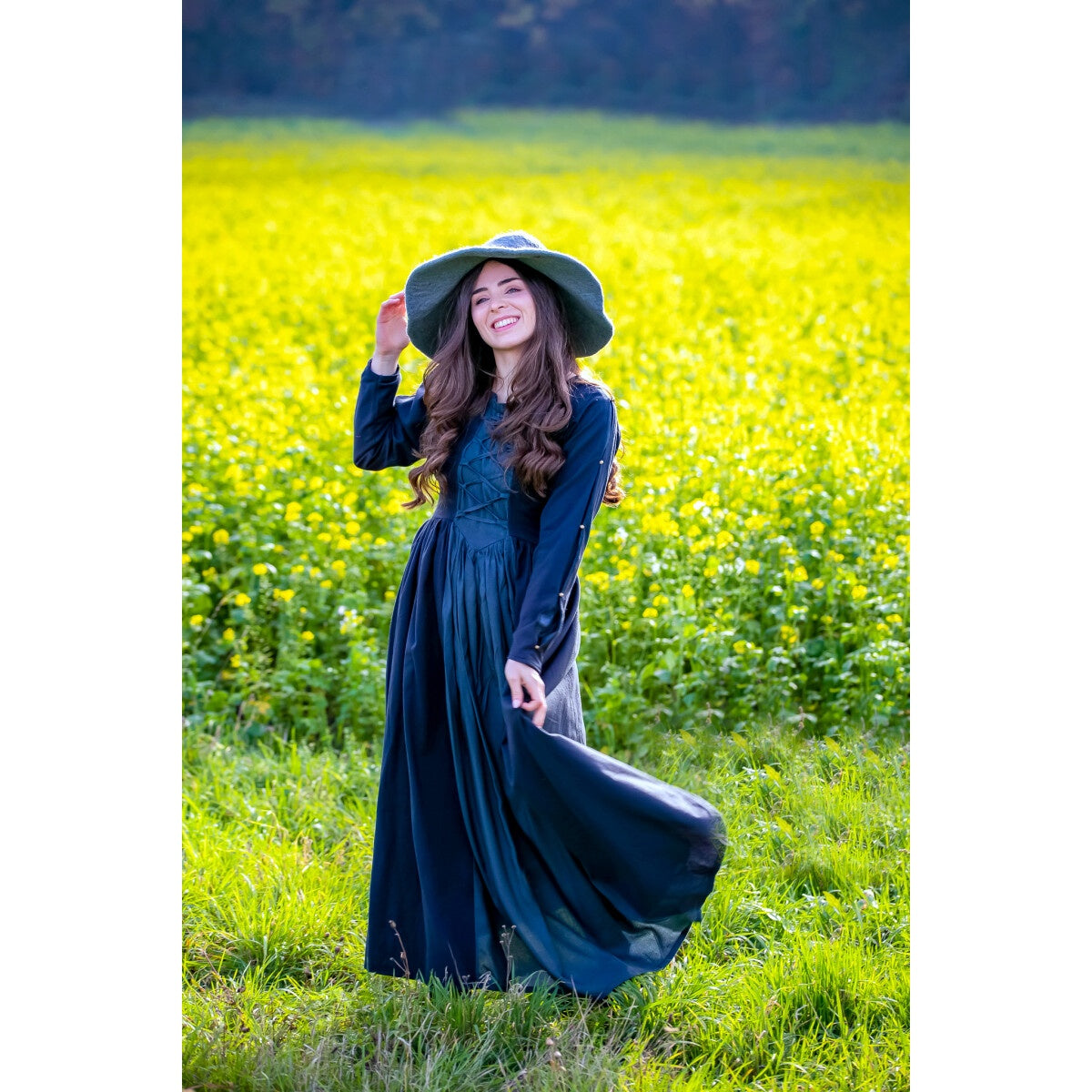 Imagen del producto Vestido medieval Medusa negro-azul