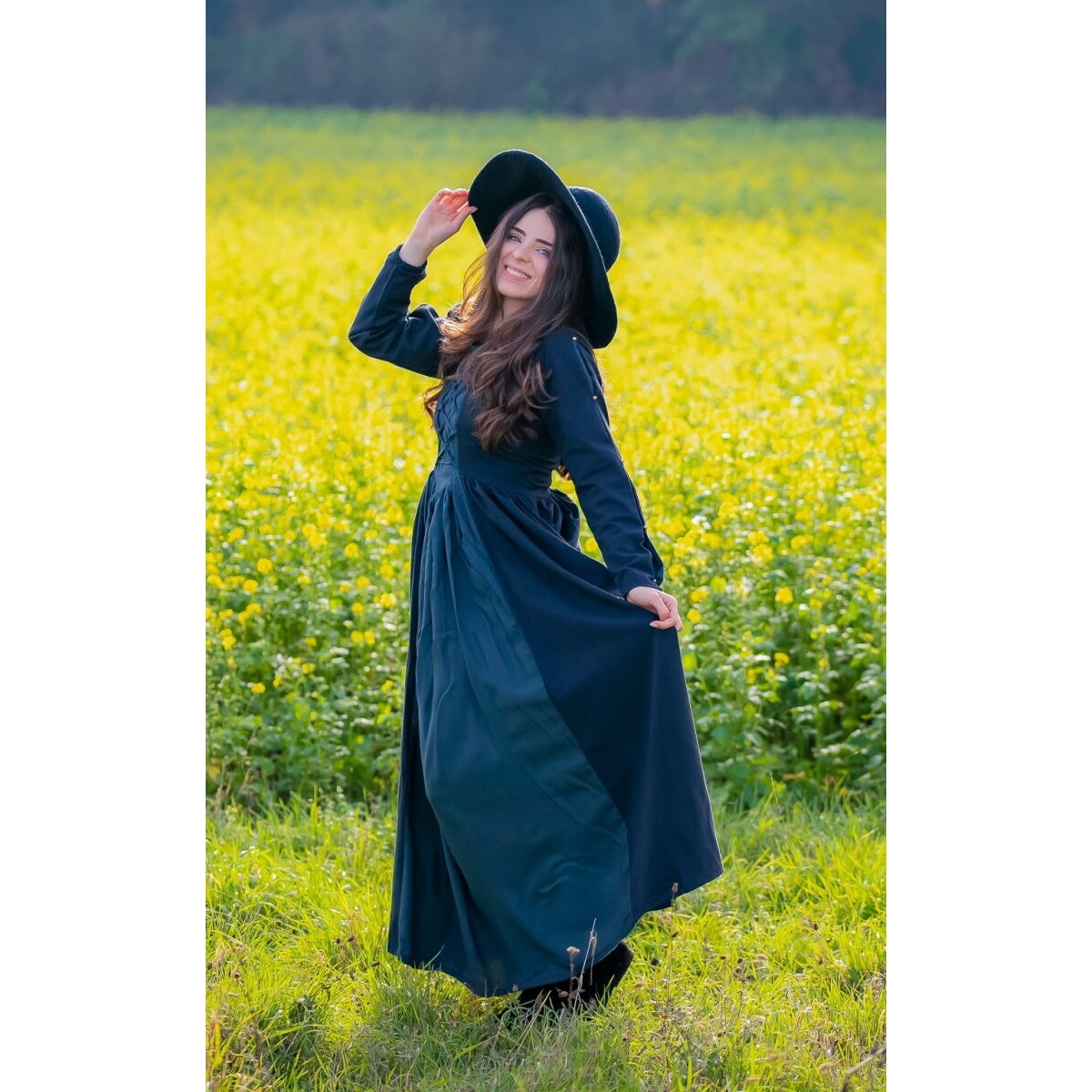 Imagen del producto Vestido medieval Medusa negro-azul