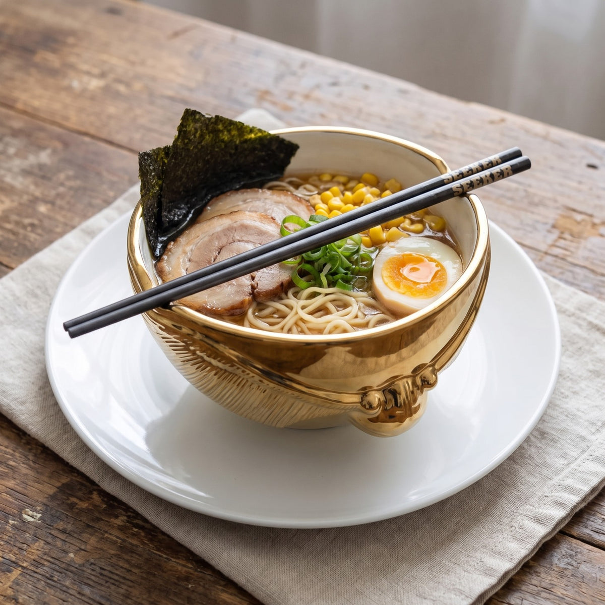 Imagen del producto Harry Potter - Cuenco de ramen Snitch Dorada con palillos