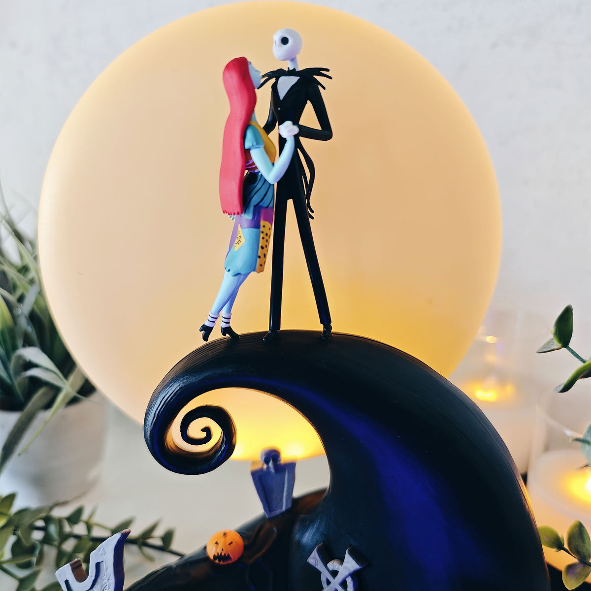 Imagen del producto Pesadilla antes de Navidad - Lámpara de mesa diorama Jack y Sally