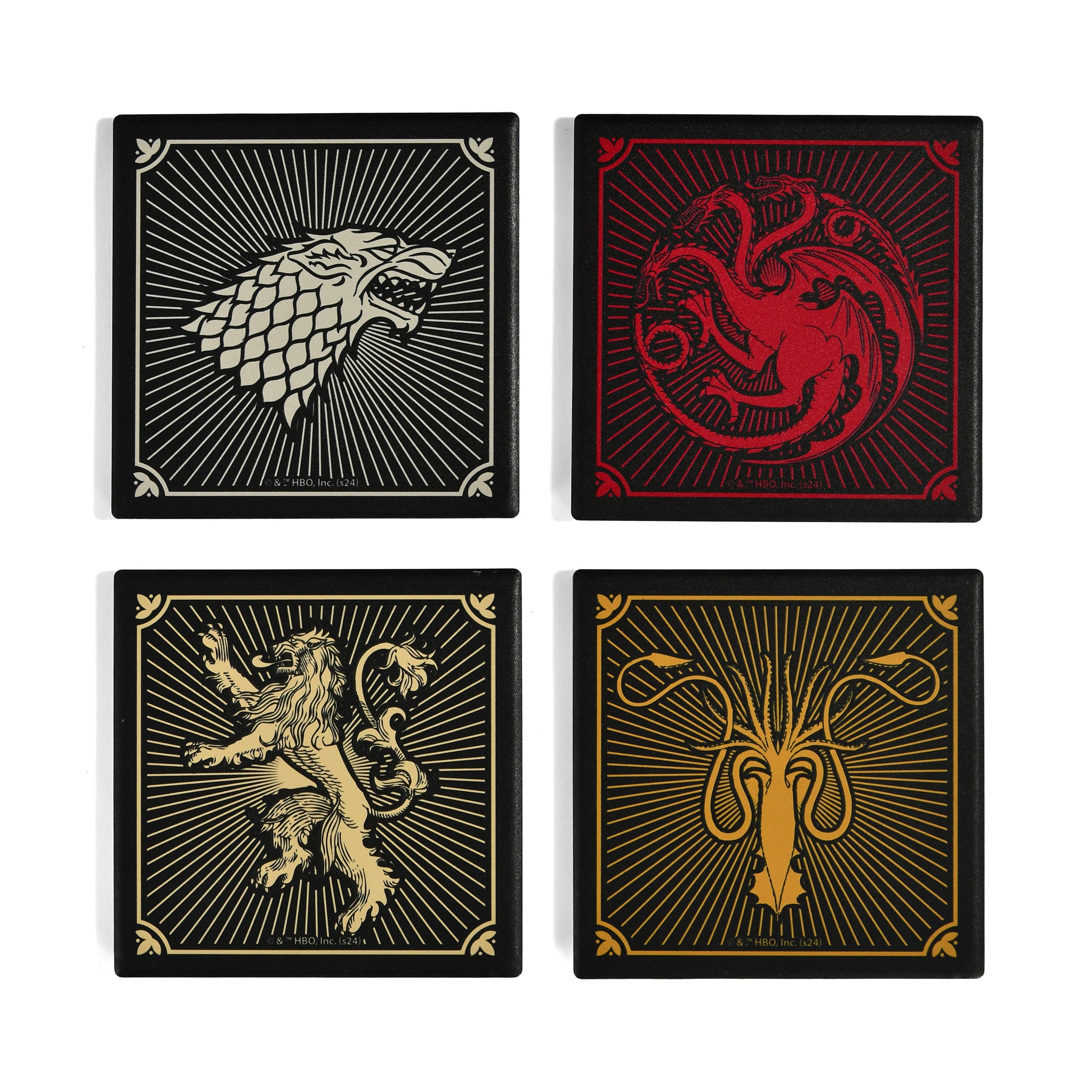 Imagen del producto Game of Thrones – Set de 4 posavasos escudos