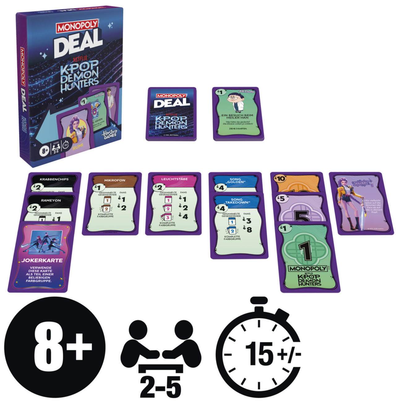 Imagen del producto KPop Demon Hunters - Monopoly Deal