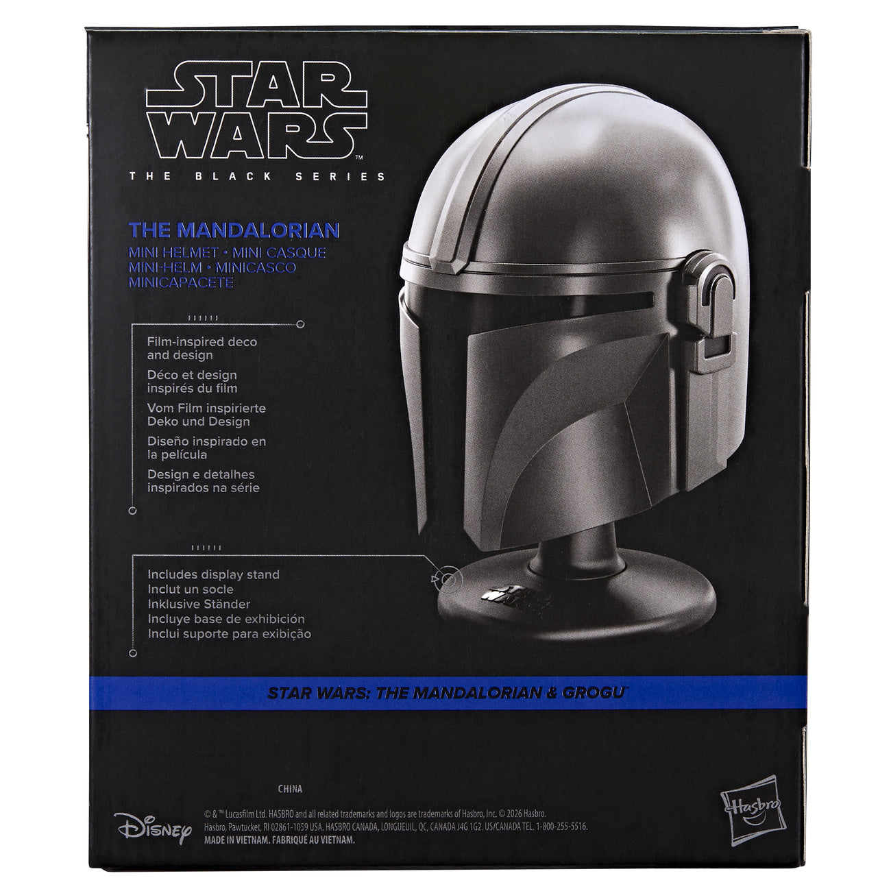 Imagen del producto Star Wars - Réplica de mini casco de Mandalorian sobre base