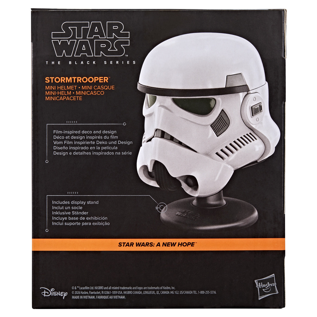 Imagen del producto Star Wars - Réplica de mini casco de Stormtrooper con base