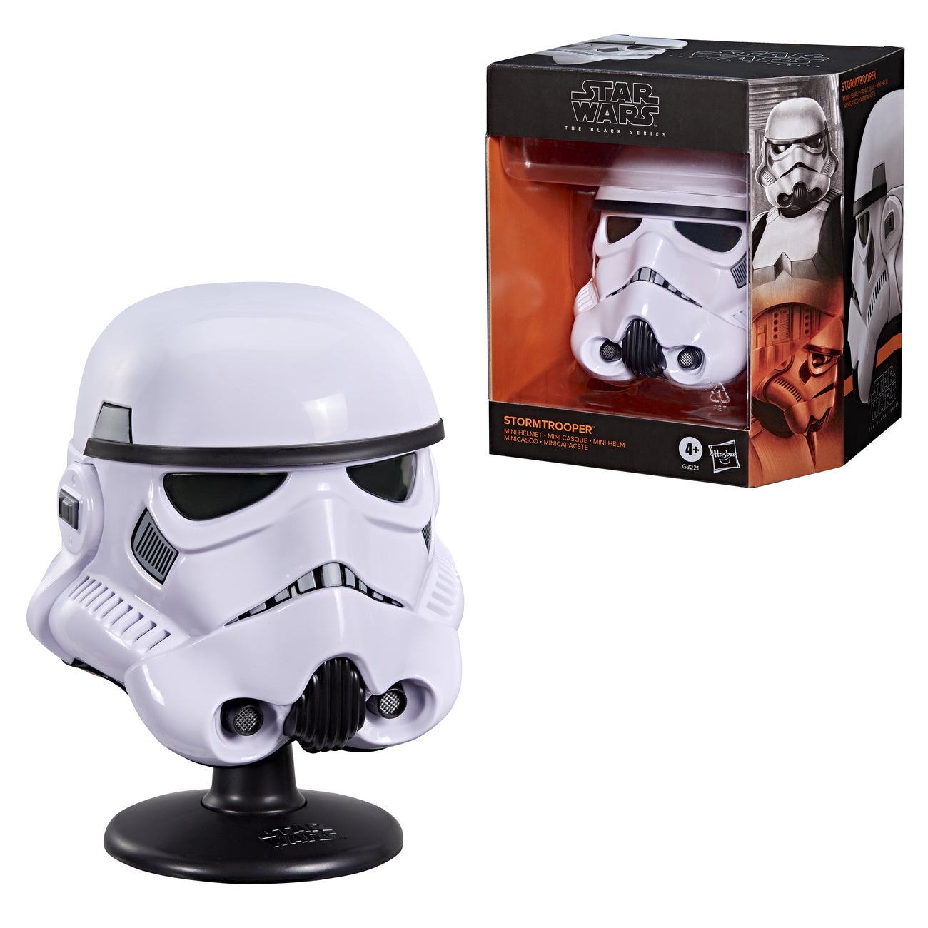 Imagen del producto Star Wars - Réplica de mini casco de Stormtrooper con base