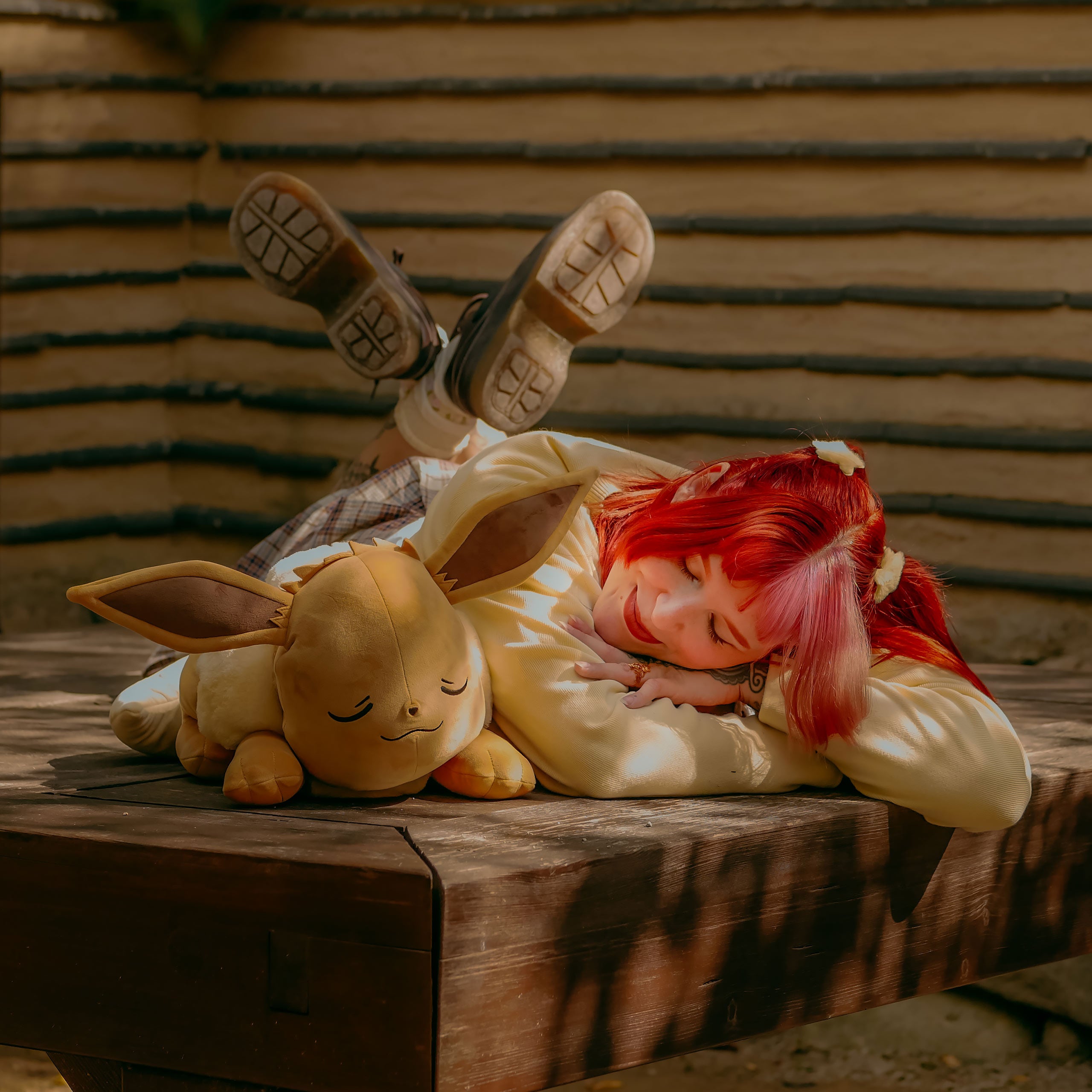 Imagen del producto Pokémon - Figura de peluche de Eevee durmiendo