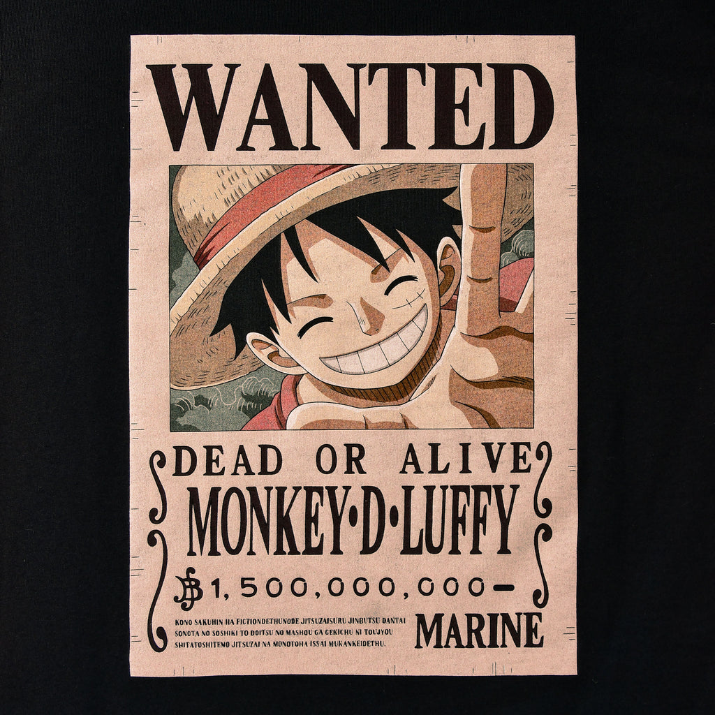 Imagen del producto One Piece - Camiseta Luffy Wanted negra
