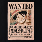 Imagen del producto One Piece - Camiseta Luffy Wanted negra