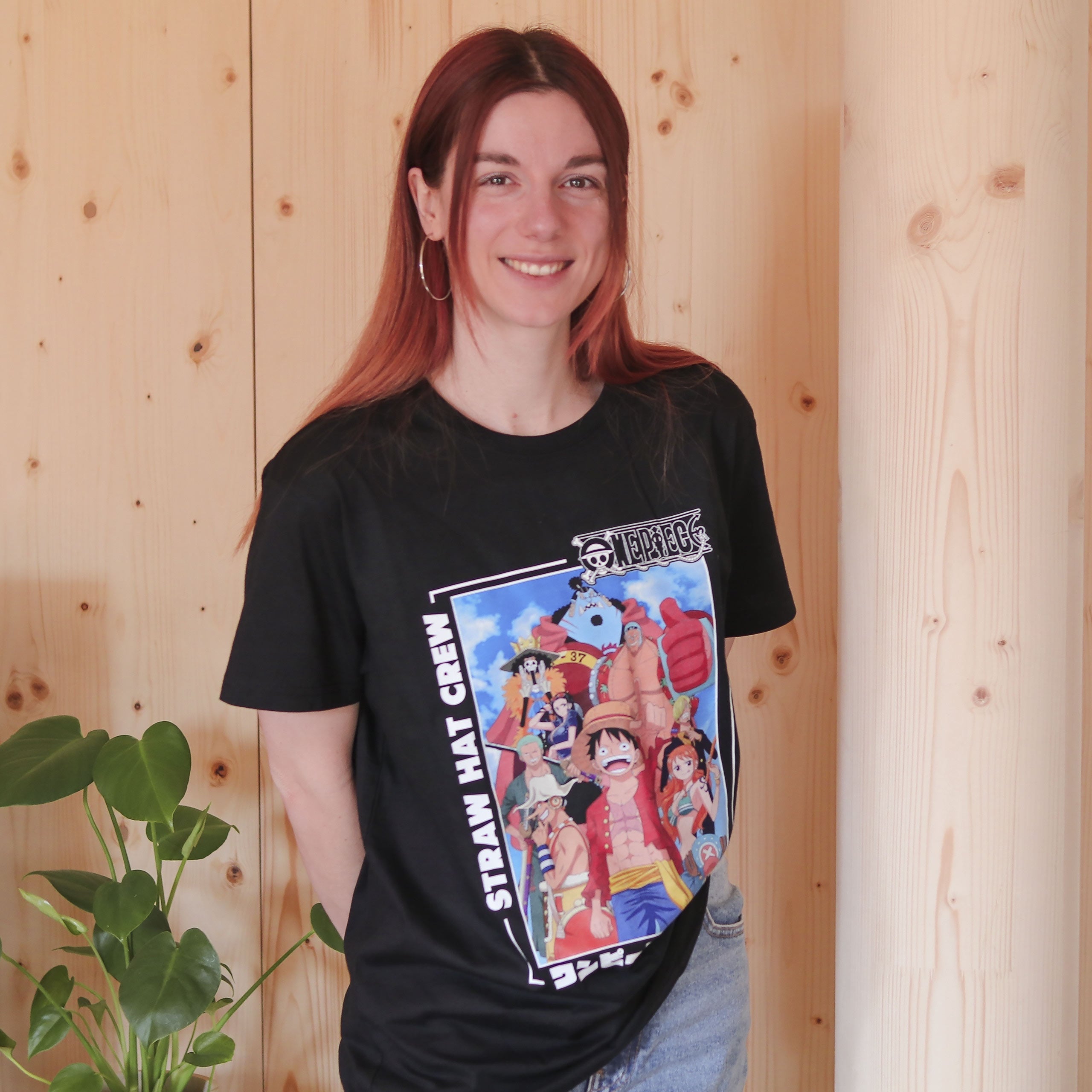 Imagen del producto One Piece - Camiseta banda de Piratas Sombrero de Paja negra