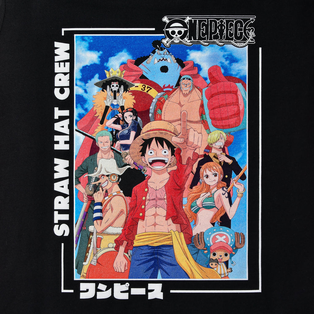 Imagen del producto One Piece - Camiseta banda de Piratas Sombrero de Paja negra