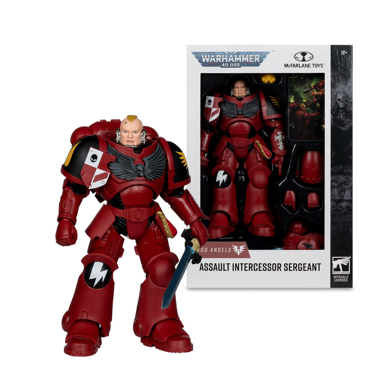Imagen del producto Warhammer 40k - Sargento de Asalto Intercessor (Blood Angel) Figura de acción 18 cm