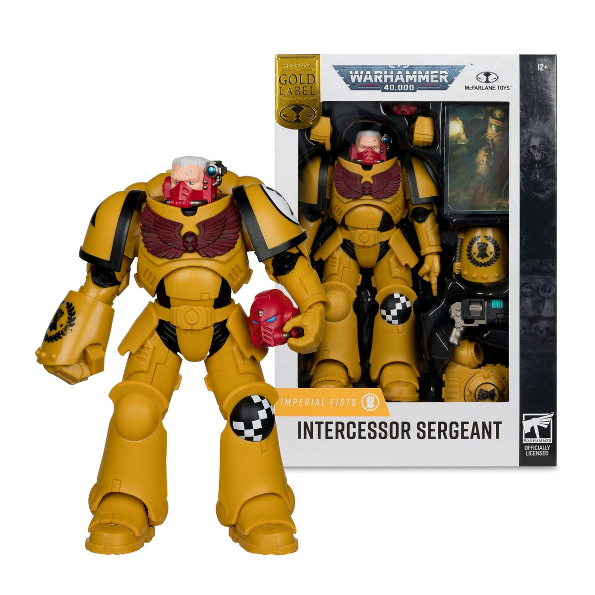 Imagen del producto Warhammer 40k - Intercessor Sergeant (Imperial Fist) (Gold Label) figura de acción 18 cm