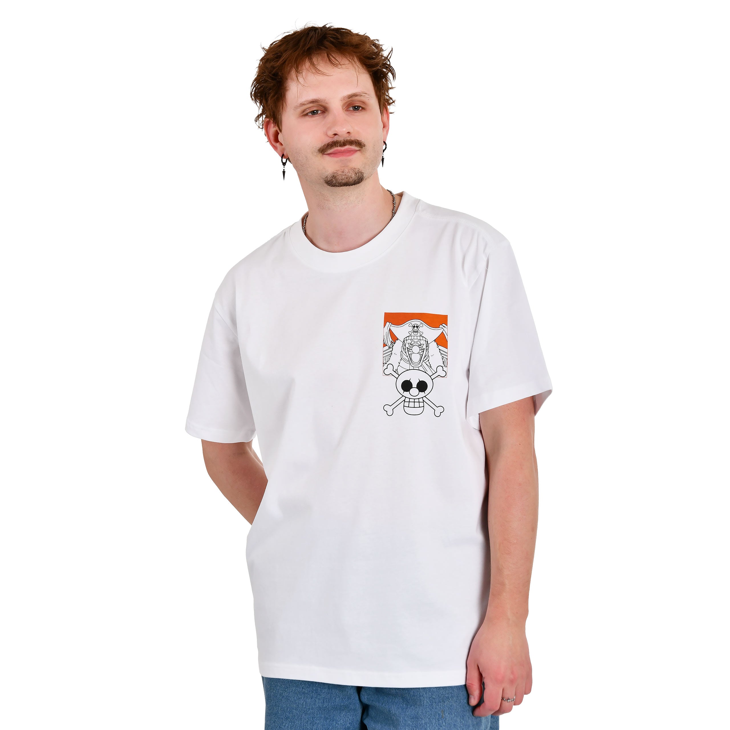 Imagen del producto One Piece - Camiseta oversize Buggy blanca
