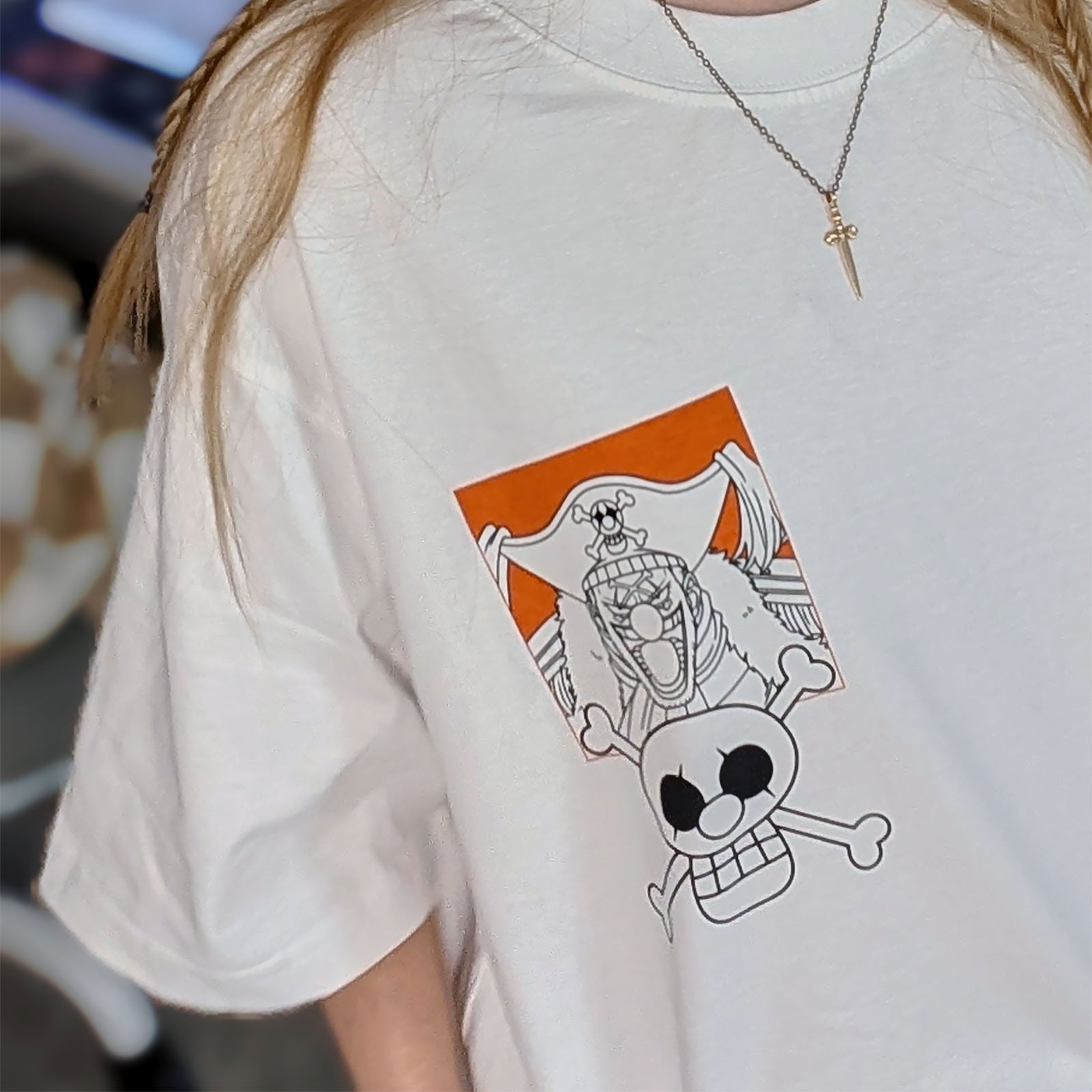 Imagen del producto One Piece - Camiseta oversize Buggy blanca