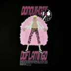 Imagen del producto One Piece - Camiseta oversize Don Quixote Doflamingo negra
