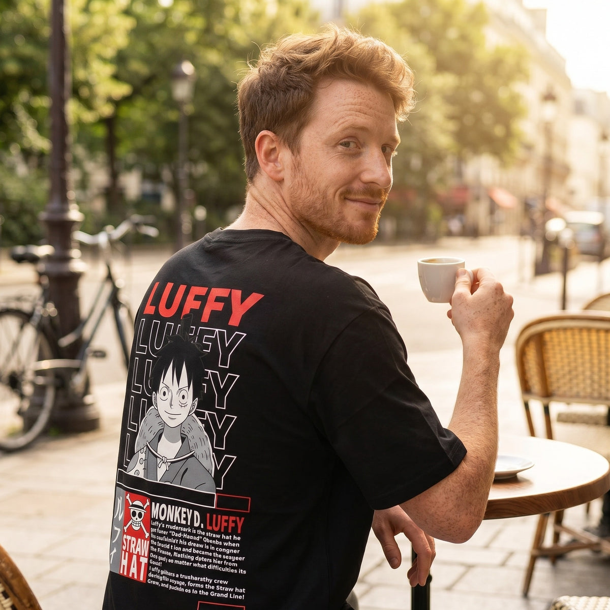 Imagen del producto One Piece - Camiseta oversize Monkey D. Luffy negra