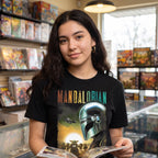 Imagen del producto Camiseta póster de Mando y Grogu negra - Star Wars The Mandalorian