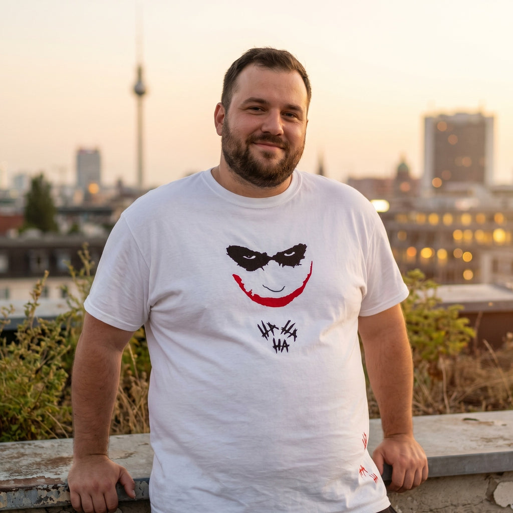 Imagen del producto Joker - Hahaha Camiseta oversize premium blanca