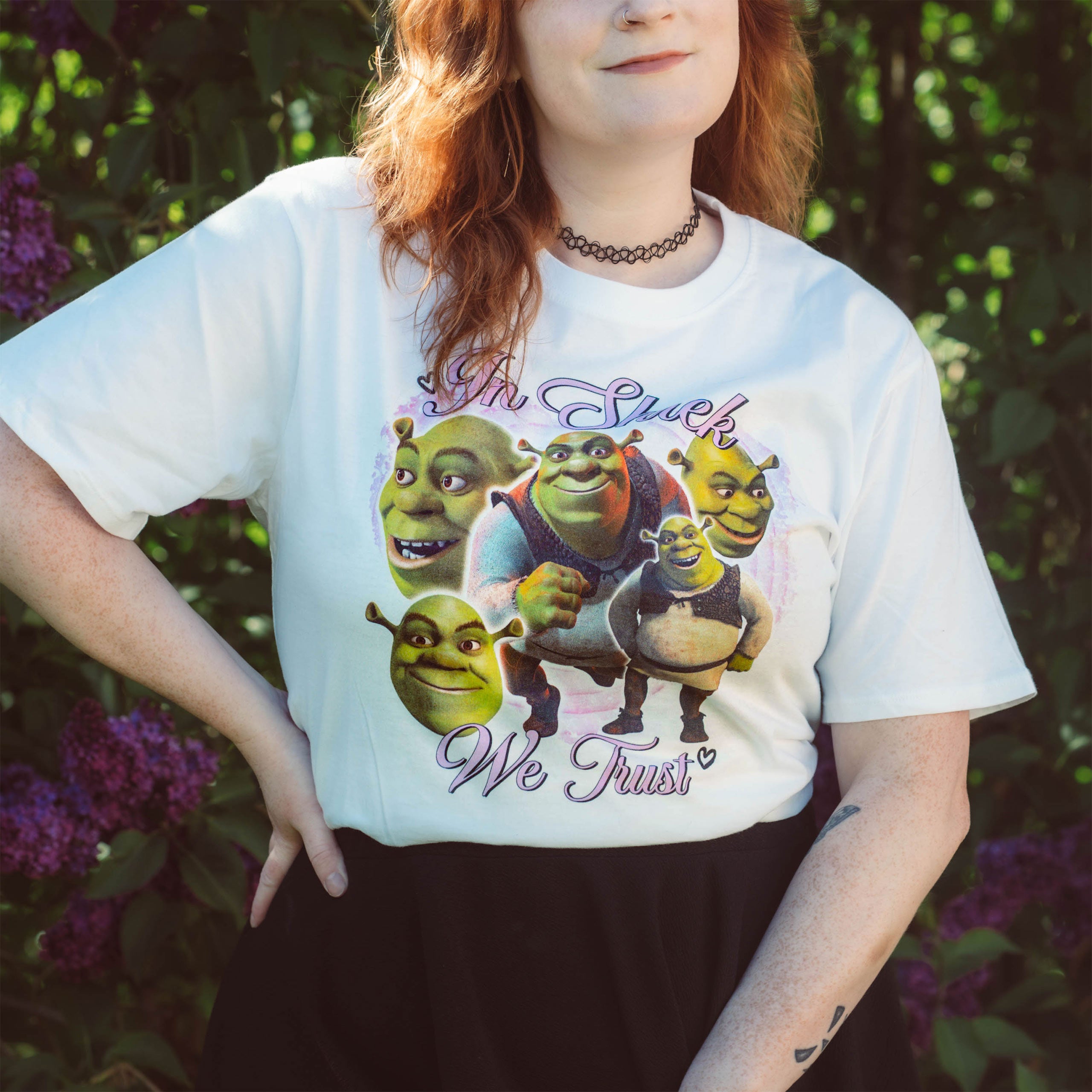 Imagen del producto Shrek - In Shrek We Trust camiseta blanca
