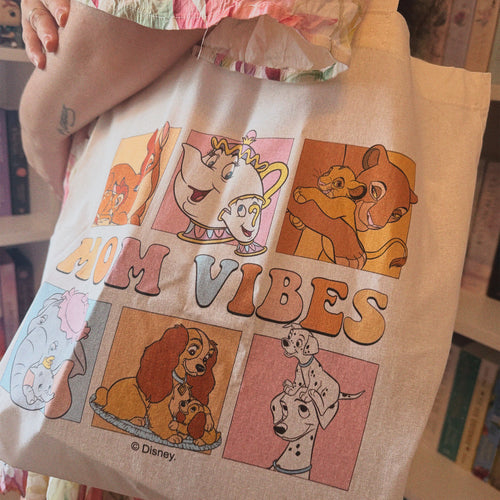 Imagen del producto Mom Vibes - Bolsa de tela Disney blanca