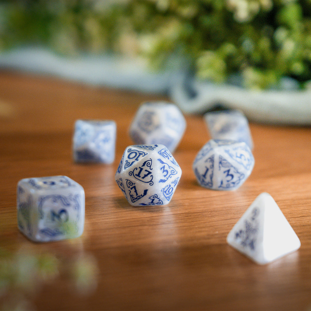 Imagen del producto El Señor de los Anillos - Set de dados RPG Rivendel de 7 piezas