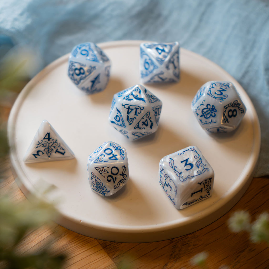 Imagen del producto El Señor de los Anillos - Set de dados RPG Rivendel de 7 piezas