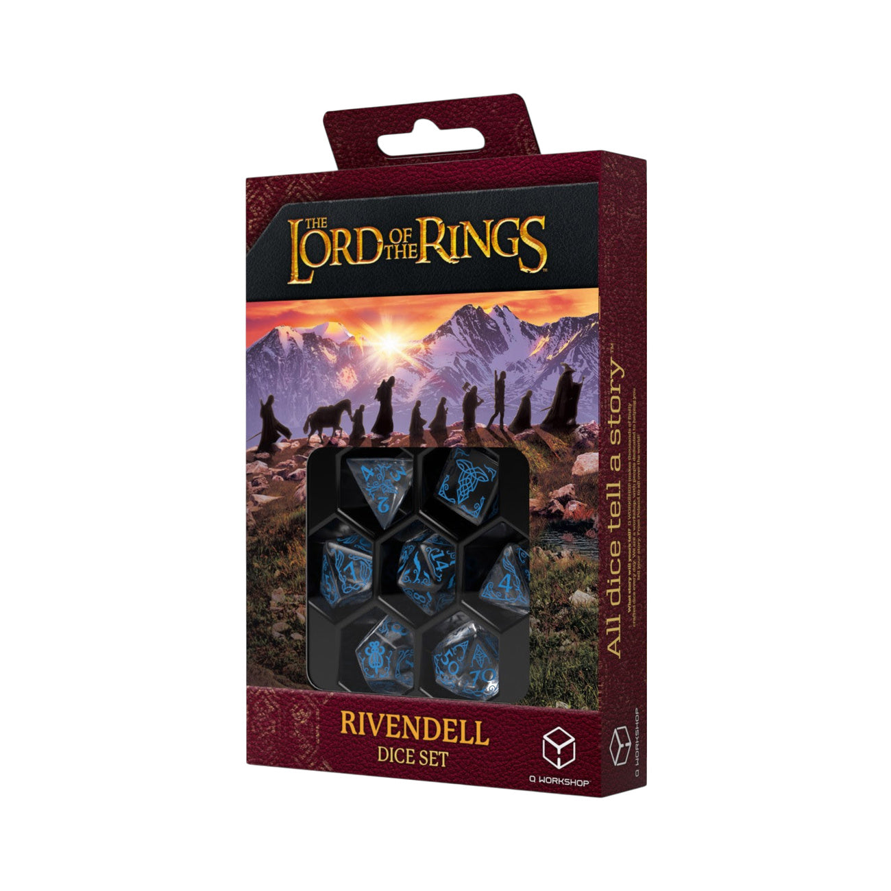 Imagen del producto El Señor de los Anillos - Rivendell Water Set de dados RPG 7 piezas