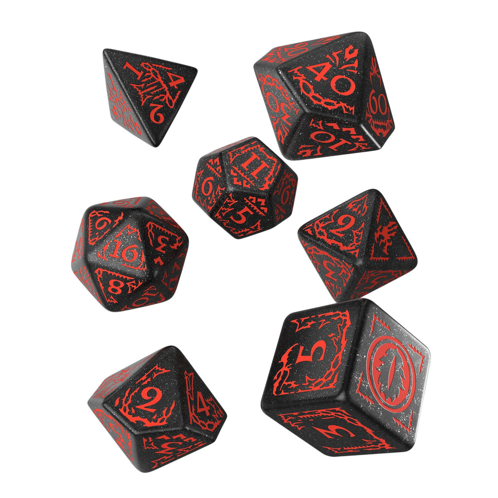 Imagen del producto El Señor de los Anillos - Set de dados RPG Mordor (7 piezas)