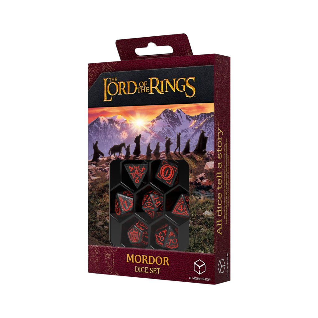 Imagen del producto El Señor de los Anillos - Set de dados RPG Mordor (7 piezas)