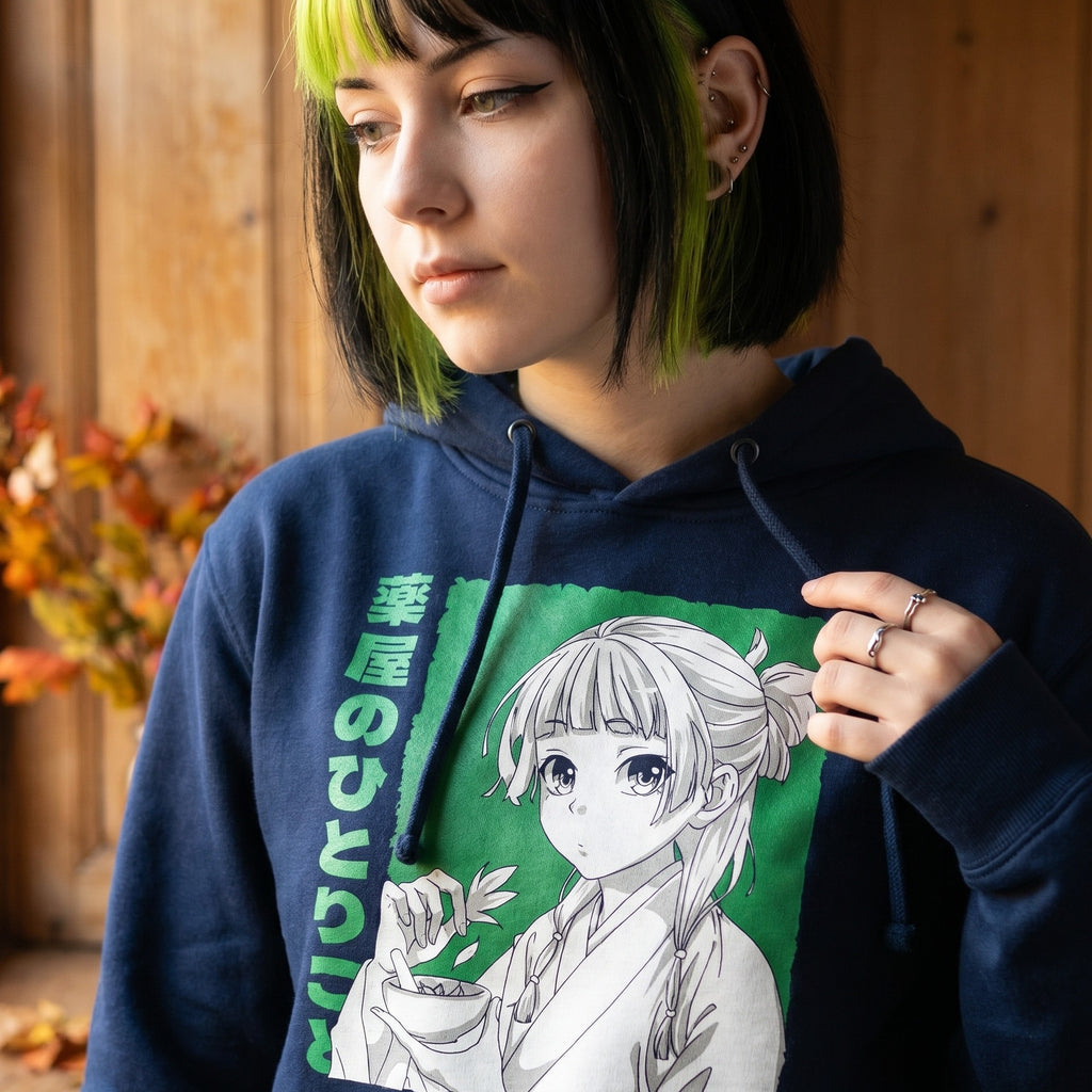 Imagen del producto Sudadera con capucha Maomao azul para fans de The Apothecary Diaries