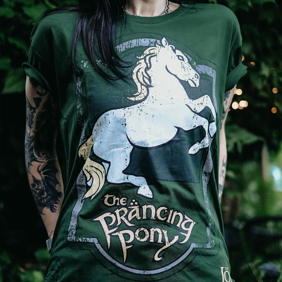 Imagen del producto El Señor de los Anillos - Camiseta verde logo El Poney Pisador