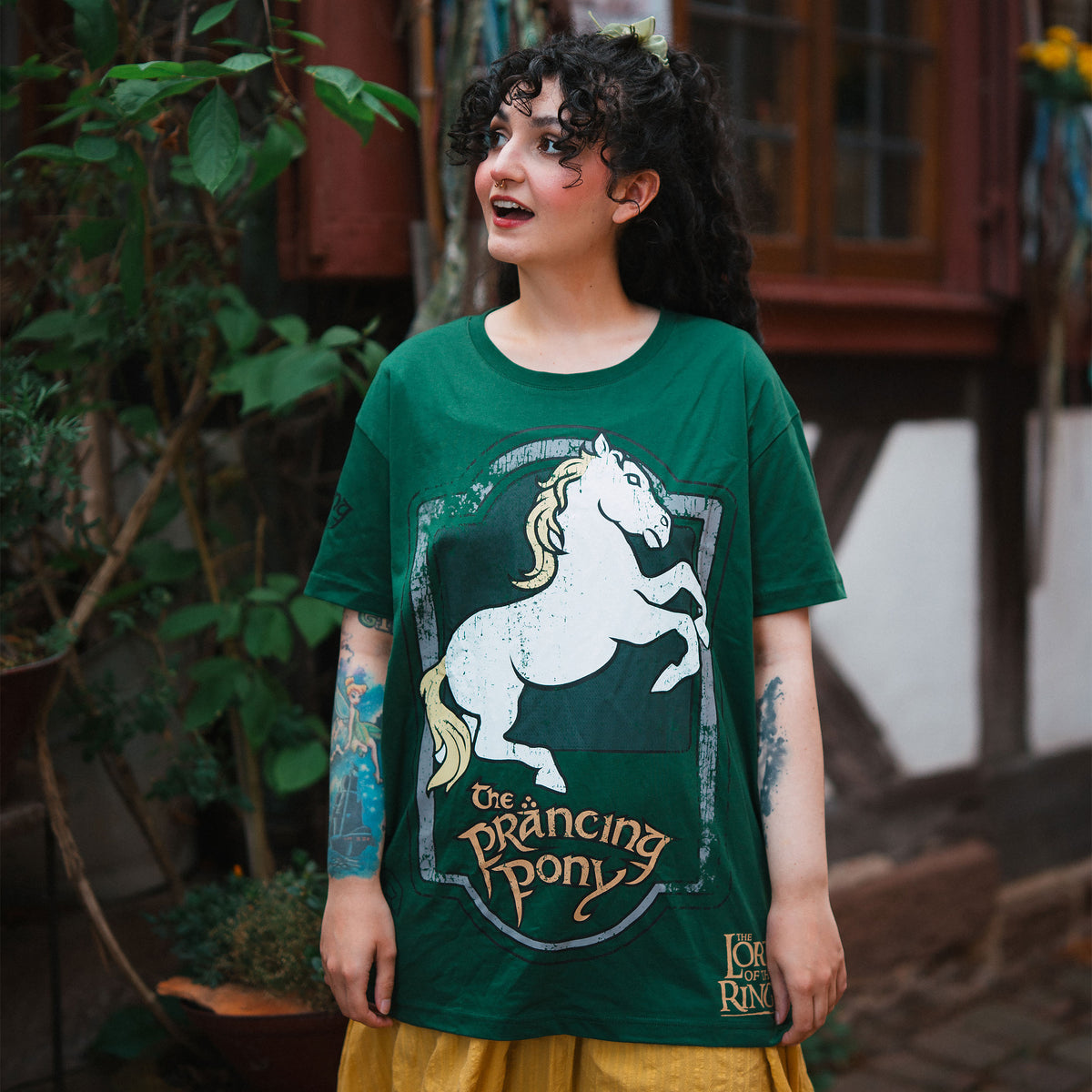 Imagen del producto El Señor de los Anillos - Camiseta verde logo El Poney Pisador