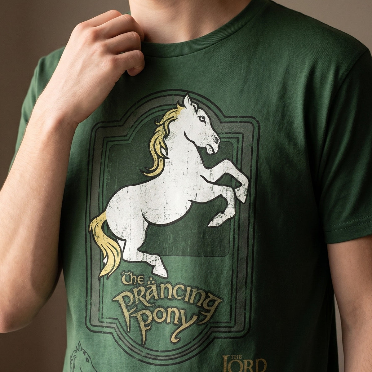 Imagen del producto El Señor de los Anillos - Camiseta verde logo El Poney Pisador