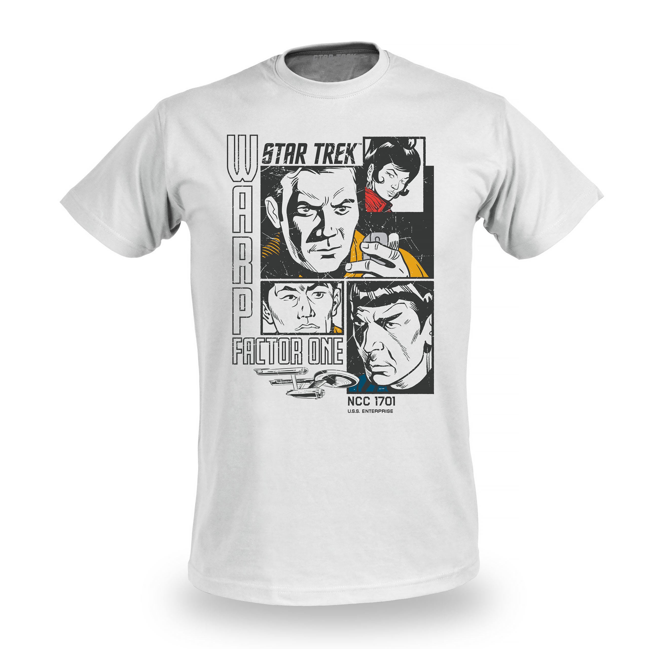 Imagen del producto Star Trek - Camiseta retro Warp 1 blanca