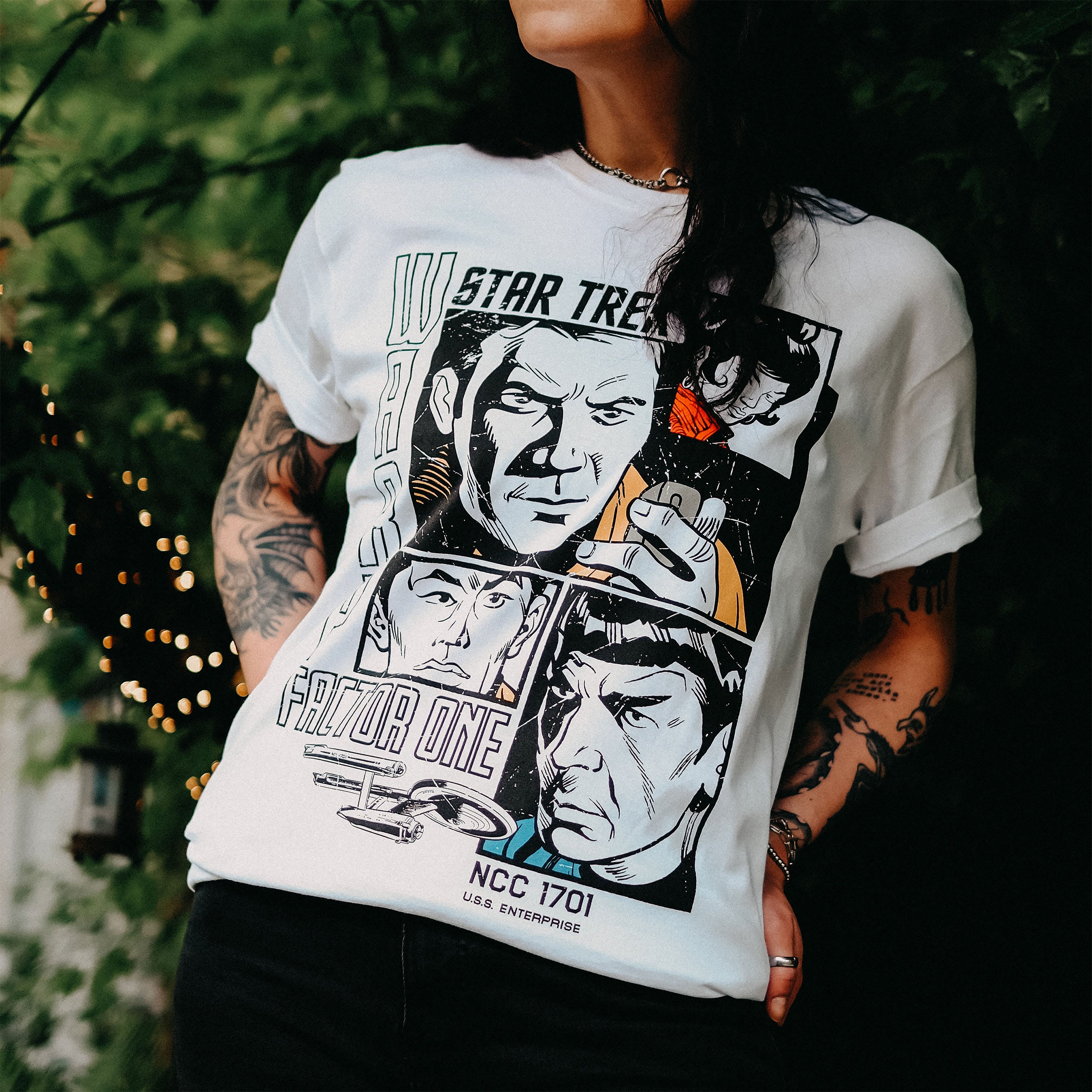 Imagen del producto Star Trek - Camiseta retro Warp 1 blanca
