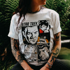 Imagen del producto Star Trek - Camiseta retro Warp 1 blanca