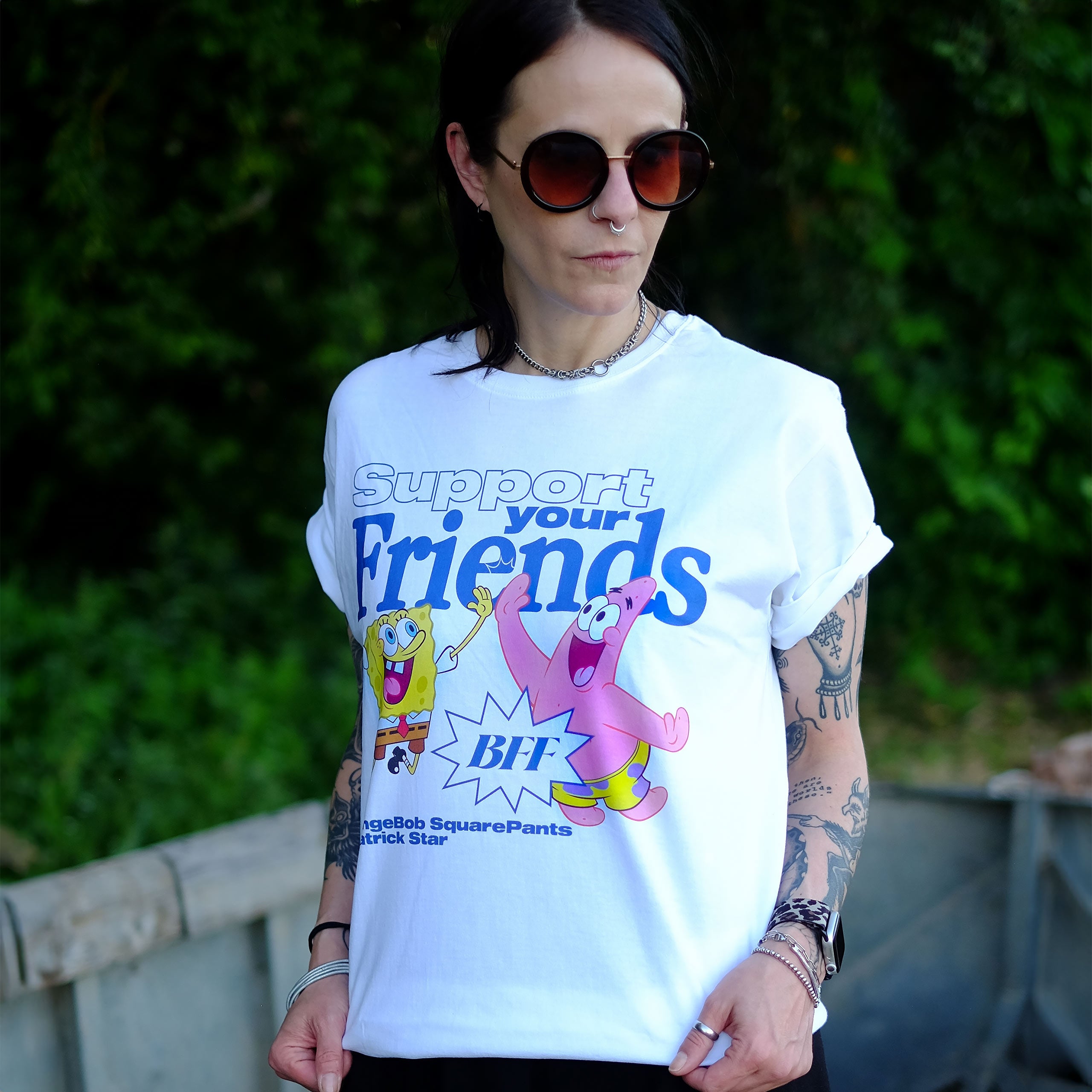 Imagen del producto Camiseta SpongeBob y Patrick Support Your Friends