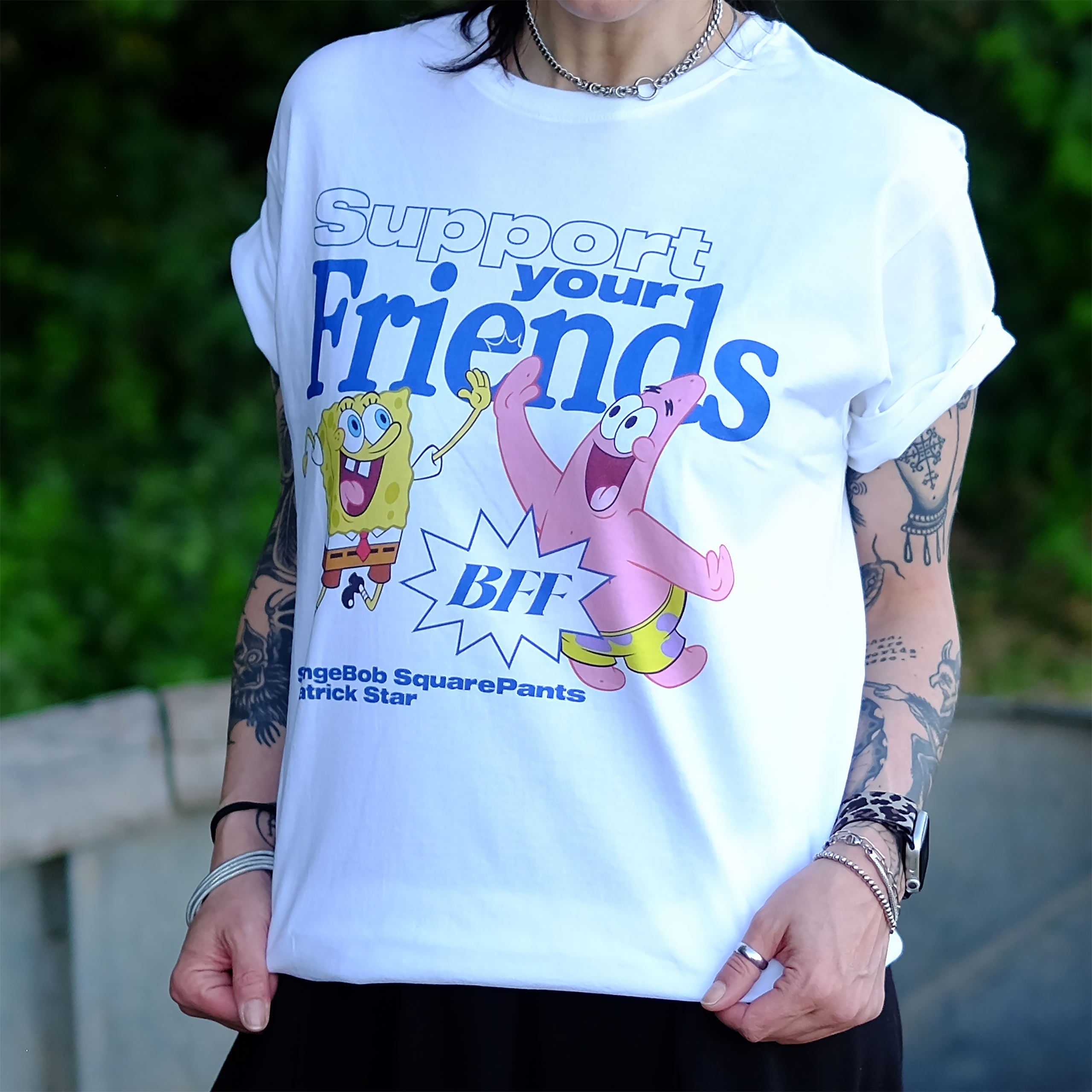 Imagen del producto Camiseta SpongeBob y Patrick Support Your Friends