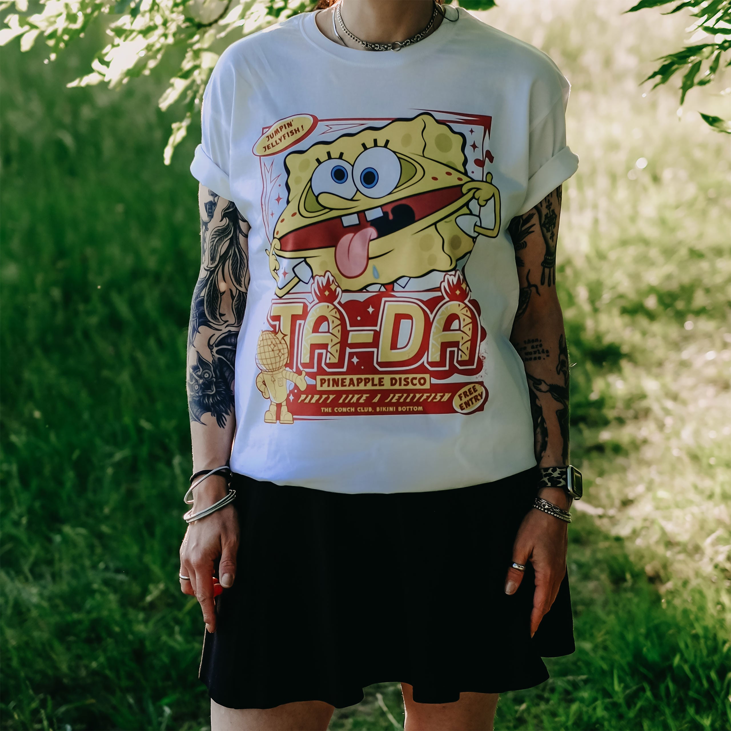 Imagen del producto Bob Esponja - Party Like a Jellyfish camiseta blanca
