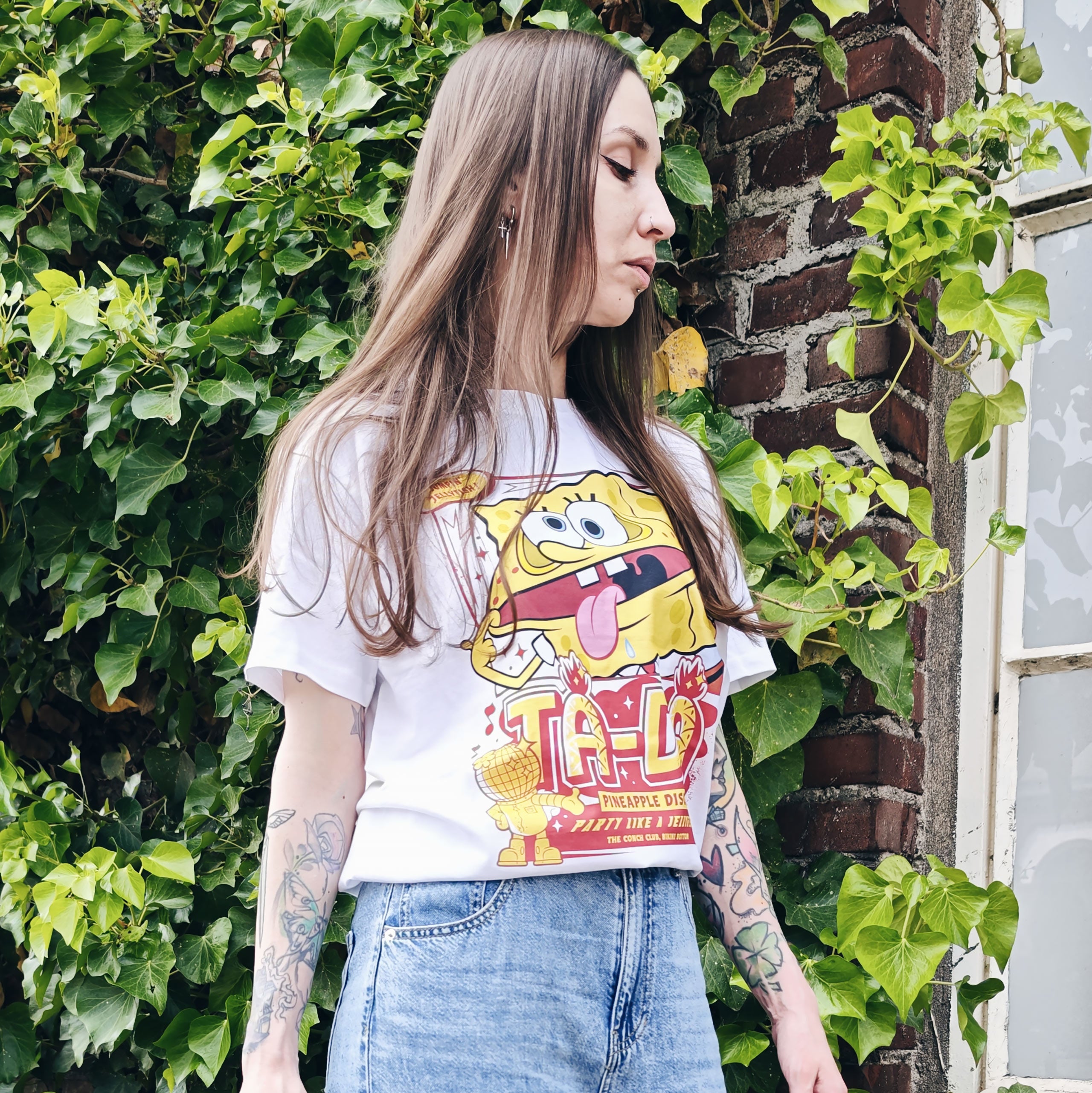 Imagen del producto Bob Esponja - Party Like a Jellyfish camiseta blanca