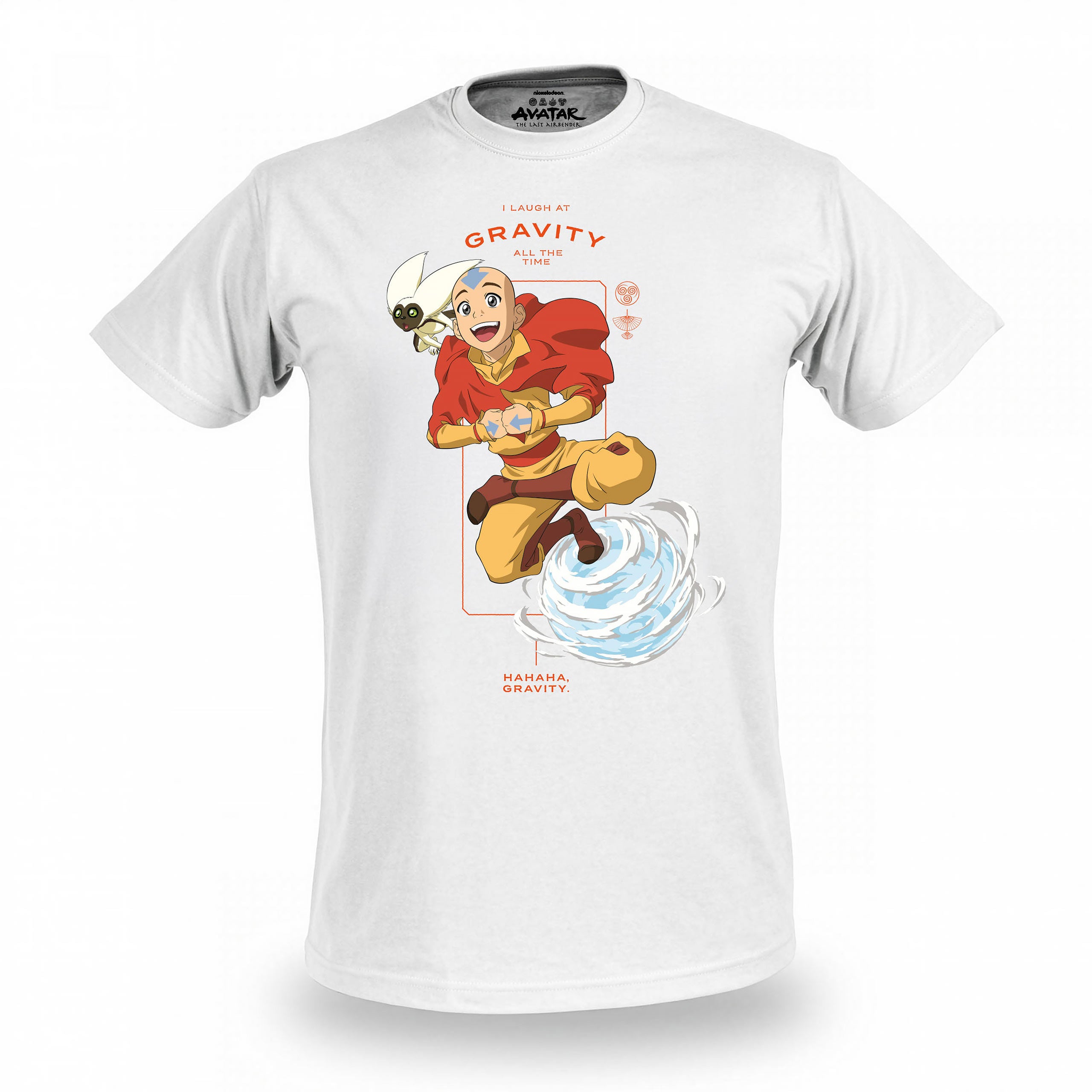 Imagen del producto Avatar – Camiseta Aang Laugh at Gravity blanca