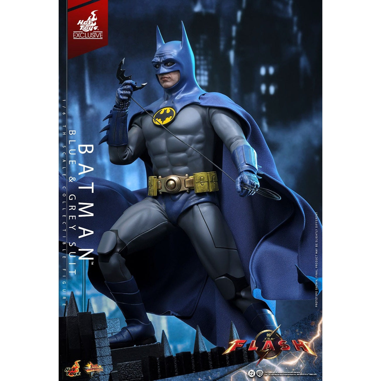 Imagen del producto The Flash - Figura de Acción Batman Masterpiece 1:6 Traje Azul y Gris Edición Limitada