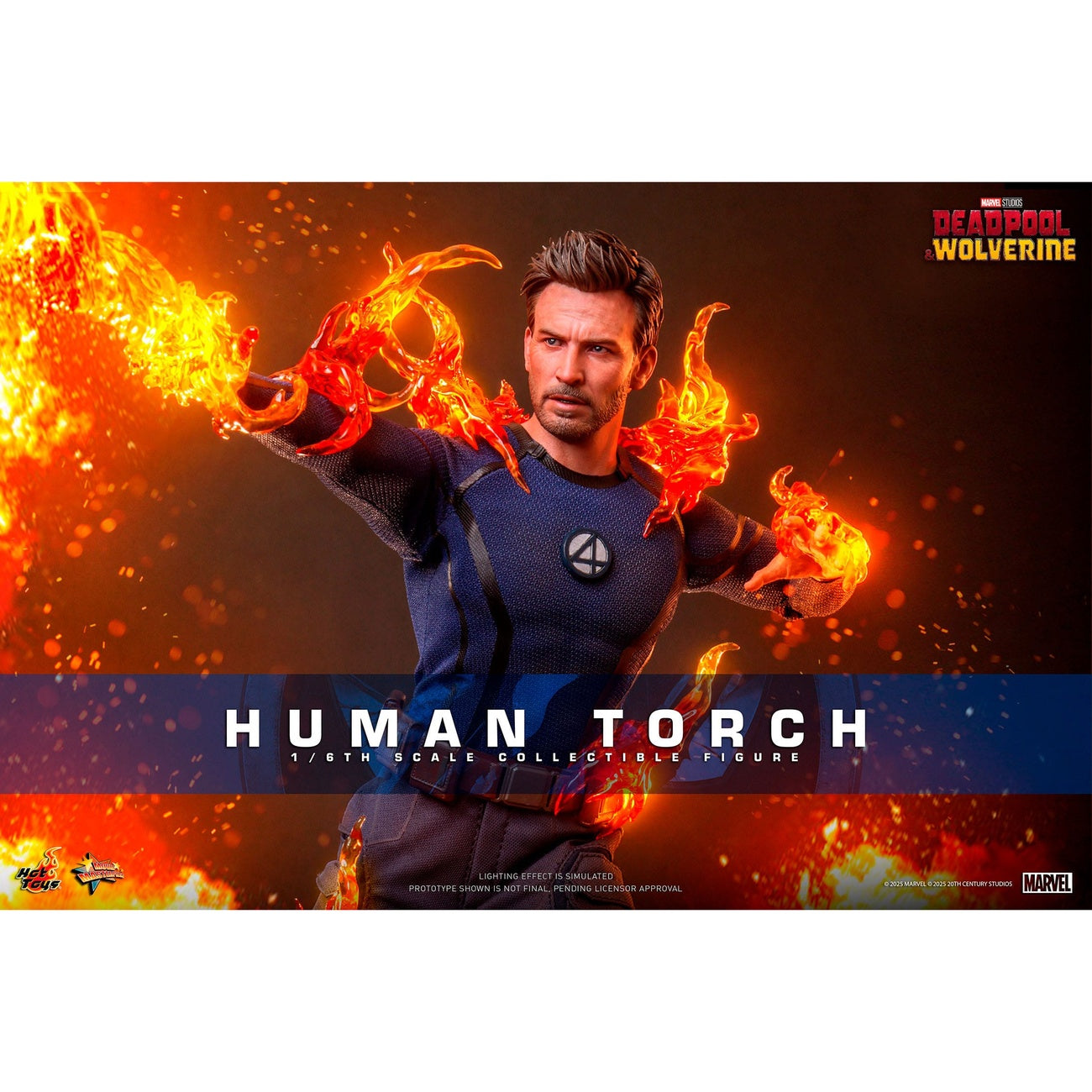 Imagen del producto Deadpool & Wolverine - Figura de acción Human Torch Masterpiece 1:6
