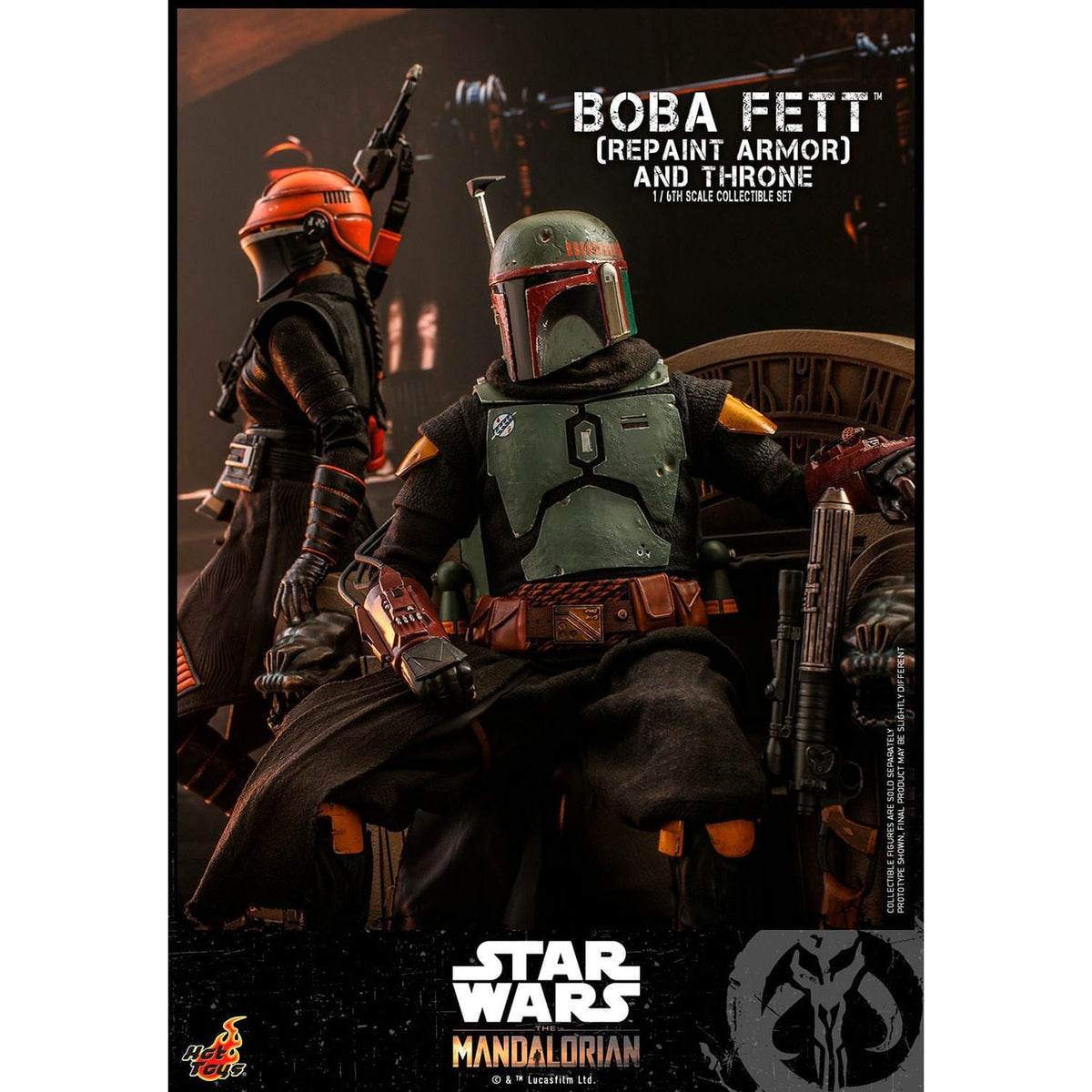 Imagen del producto Star Wars: The Mandalorian - Figura de acción de Boba Fett 1:6 Repaint Armor and Throne Edición Especial