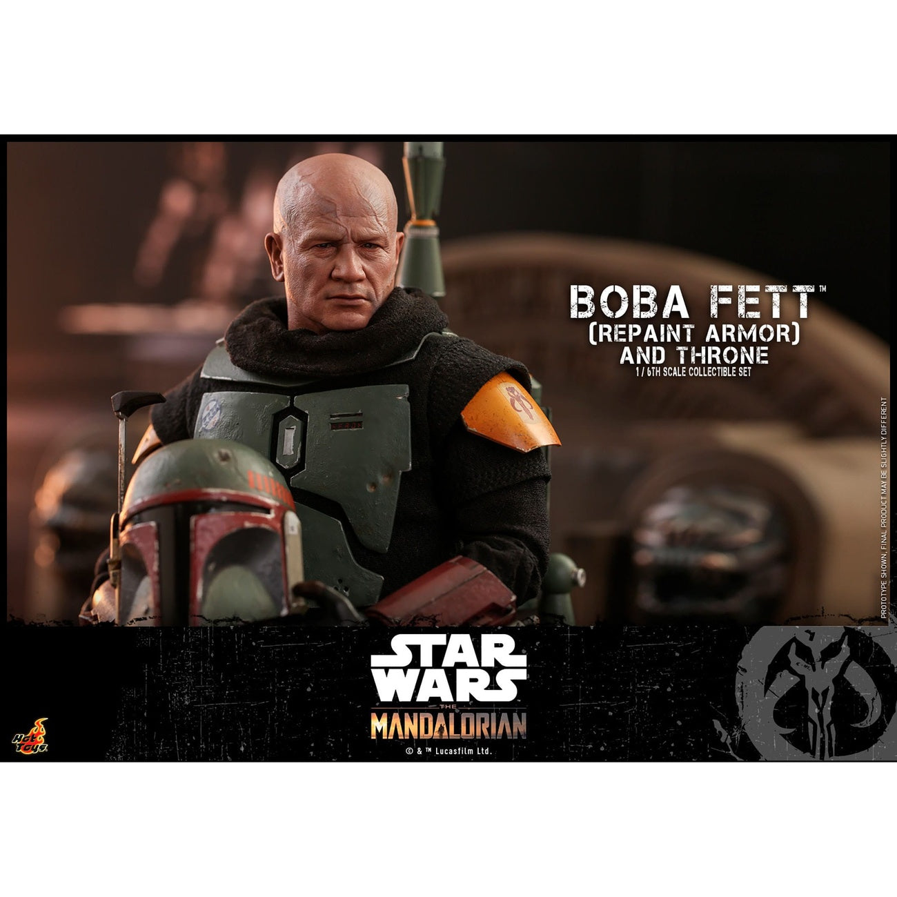 Imagen del producto Star Wars: The Mandalorian - Figura de acción de Boba Fett 1:6 Repaint Armor and Throne Edición Especial