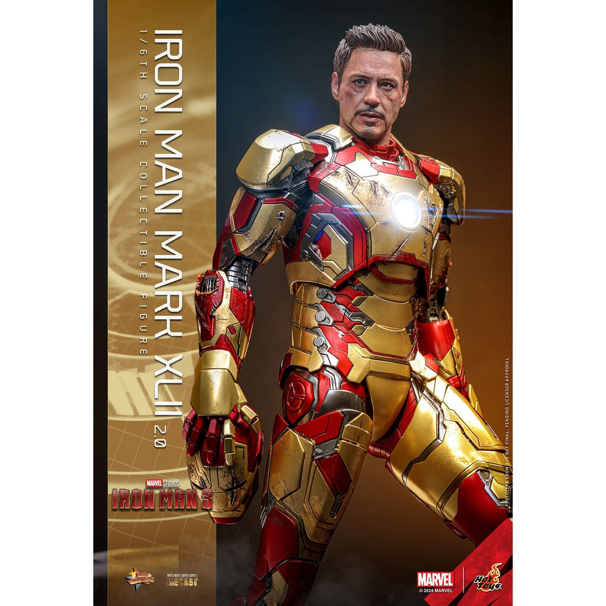 Imagen del producto Iron Man 3 - Figura de acción Diecast Masterpiece Iron Man Mark XLII 1:6 Deluxe